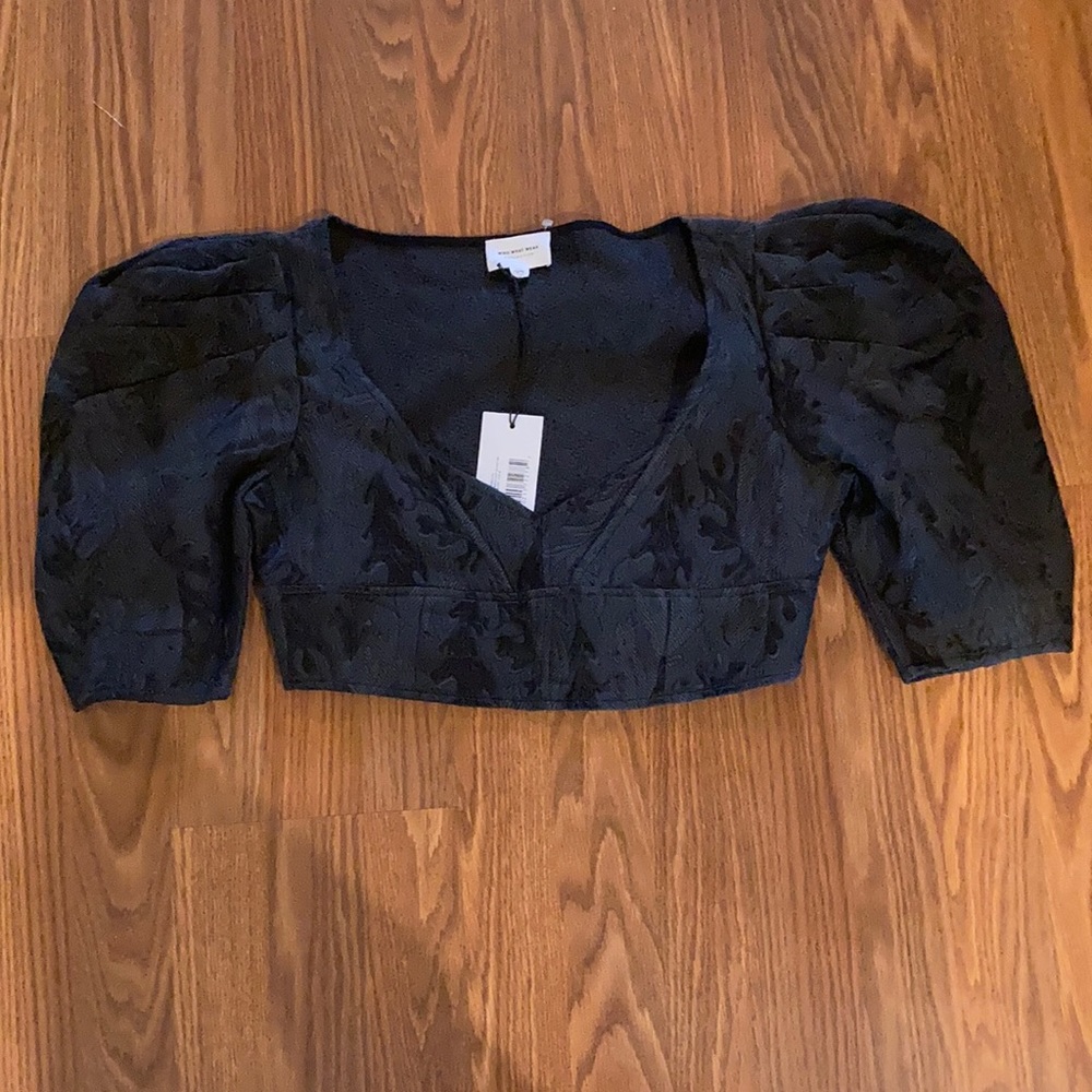 NWT Who What Wear Fancy Crop Top